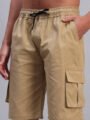 Men’s Khaki Utility Cargo Shorts – Relaxed Fit