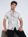 Men’s Artistic Print Button-Down
