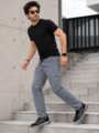 REDTILY Steel Grey Cotton Cargo Pants – Premium Regular Fit Utility Trousers for Men
