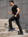 REDTILY Black Cotton Cargo Pants – Premium Regular Fit Utility Trousers for Men